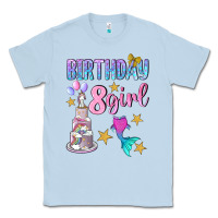Dusty Blue birthday girl 8 Classic Tee - BundleAndBundleShop