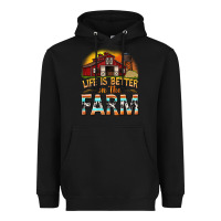 Black life is better on the farm with barn Heavyweight Hoodie - texasbilliewilder