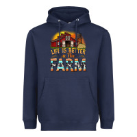 Navy life is better on the farm with barn Heavyweight Hoodie - texasbilliewilder