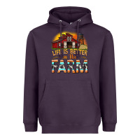 Plum life is better on the farm with barn Heavyweight Hoodie - texasbilliewilder