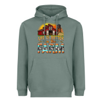 Sage life is better on the farm with barn Heavyweight Hoodie - texasbilliewilder