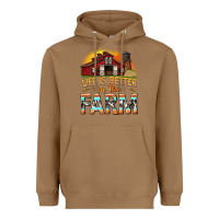 Toasted Coconut life is better on the farm with barn Heavyweight Hoodie - texasbilliewilder