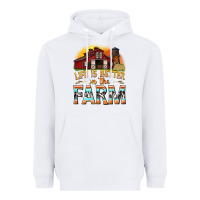 White life is better on the farm with barn Heavyweight Hoodie - texasbilliewilder