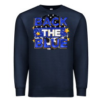 Navy back the blue Premium Sweatshirt - Zillion Design Studio