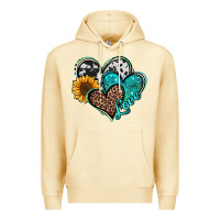 Pina Colada turquoise sunflower hearts Premium Hoodie - Jasminsmagicworld