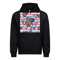 Black american flag bass Urban Hoodie - BundleAndBundleShop
