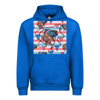 Cobalt american flag bass Urban Hoodie - BundleAndBundleShop