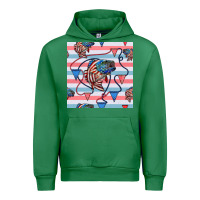 Emerald american flag bass Urban Hoodie - BundleAndBundleShop