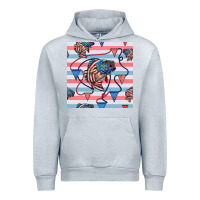 Heather Grey american flag bass Urban Hoodie - BundleAndBundleShop