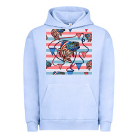 Pigment Grape Ice american flag bass Urban Hoodie - BundleAndBundleShop