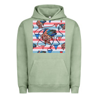 Pigment Oil Green american flag bass Urban Hoodie - BundleAndBundleShop