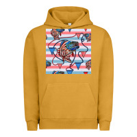 Pigment Peanut Butter american flag bass Urban Hoodie - BundleAndBundleShop