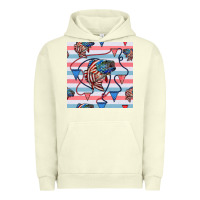 Pigment Pistachio american flag bass Urban Hoodie - BundleAndBundleShop