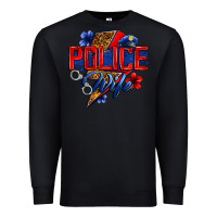 Black police wife with lightning bolt Premium Sweatshirt - Zillion Design Studio