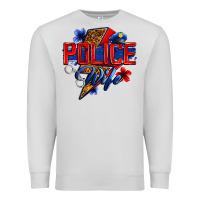 Dove Grey police wife with lightning bolt Premium Sweatshirt - Zillion Design Studio