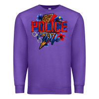 Purple police wife with lightning bolt Premium Sweatshirt - Zillion Design Studio