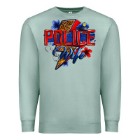 Seafoam police wife with lightning bolt Premium Sweatshirt - Zillion Design Studio
