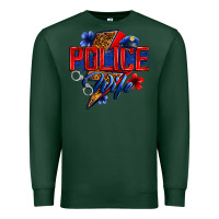 Sports Green police wife with lightning bolt Premium Sweatshirt - Zillion Design Studio