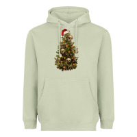 Matcha Skeleton merry christmas tree Heavyweight Hoodie - RanaPortraitStore