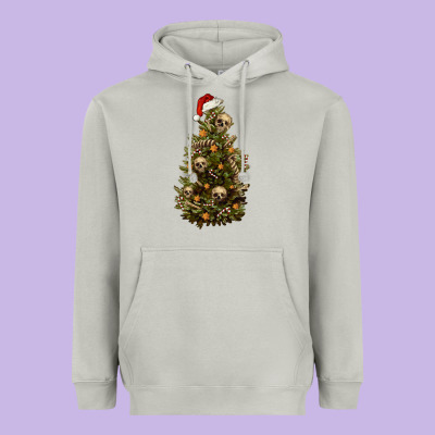 Heavyweight Hoodie Skeleton merry christmas tree