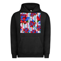 Pigment Black patriotic roses Urban Hoodie - BundleAndBundleShop
