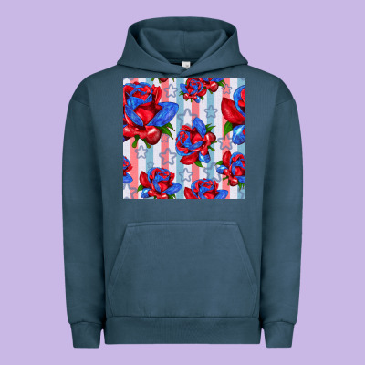 Patriotic Roses Urban Hoodie Designed By Bundleandbundleshop