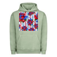 Pigment Oil Green patriotic roses Urban Hoodie - BundleAndBundleShop