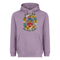 Lavender just a girl who loves chicken with sunflowers and gemstone Heavyweight Hoodie - texasbilliewilder