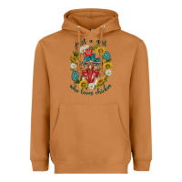 Meerkat just a girl who loves chicken with sunflowers and gemstone Heavyweight Hoodie - texasbilliewilder