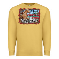 Antique Gold all i want for christmas is a horse  with farm Premium Sweatshirt - RanaPortraitStore
