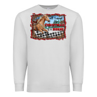 Dove Grey all i want for christmas is a horse  with farm Premium Sweatshirt - RanaPortraitStore