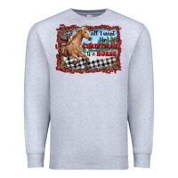 Heather Grey all i want for christmas is a horse  with farm Premium Sweatshirt - RanaPortraitStore