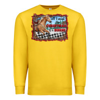 Lemon all i want for christmas is a horse  with farm Premium Sweatshirt - RanaPortraitStore