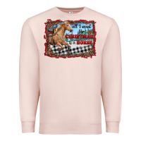 Pale Pink all i want for christmas is a horse  with farm Premium Sweatshirt - RanaPortraitStore