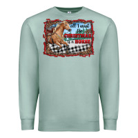 Seafoam all i want for christmas is a horse  with farm Premium Sweatshirt - RanaPortraitStore