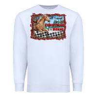 White all i want for christmas is a horse  with farm Premium Sweatshirt - RanaPortraitStore