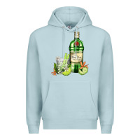 Blue Mist gin tonic bottle and cocktail Premium Hoodie - AdoDesignShop