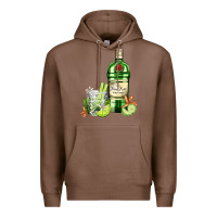 Chestnut gin tonic bottle and cocktail Premium Hoodie - AdoDesignShop