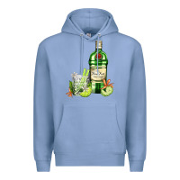 Colony Blue gin tonic bottle and cocktail Premium Hoodie - AdoDesignShop