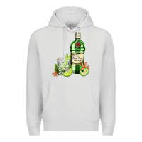Dove Grey gin tonic bottle and cocktail Premium Hoodie - AdoDesignShop