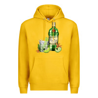 Lemon gin tonic bottle and cocktail Premium Hoodie - AdoDesignShop