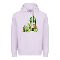 Lilac gin tonic bottle and cocktail Premium Hoodie - AdoDesignShop