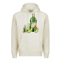 Oatmeal Heather gin tonic bottle and cocktail Premium Hoodie - AdoDesignShop