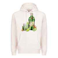 Pale Pink gin tonic bottle and cocktail Premium Hoodie - AdoDesignShop