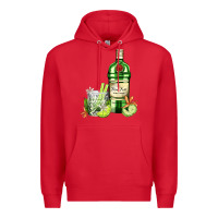 Red gin tonic bottle and cocktail Premium Hoodie - AdoDesignShop