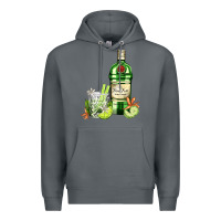 Gin Tonic Bottle And Cocktail Premium Hoodie | Teevron
