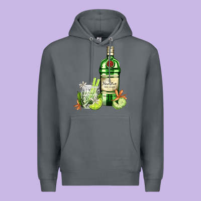 Gin Tonic Bottle And Cocktail Premium Hoodie Designed By Adodesignshop