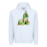 White gin tonic bottle and cocktail Premium Hoodie - AdoDesignShop