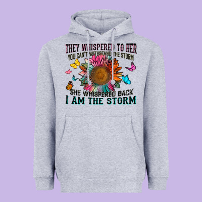 They Whispered To Her You Can't Withstand The Stor Heavyweight Hoodie Designed By Zillion Design Studio