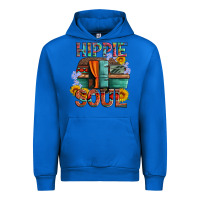 Cobalt hippie soul with caravan and flowers Urban Hoodie - Artiststas